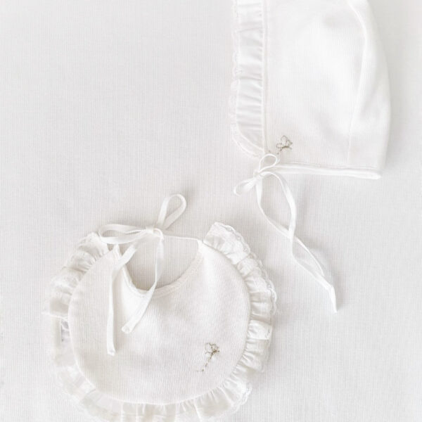 Conjunto Touca + Babador Papillons